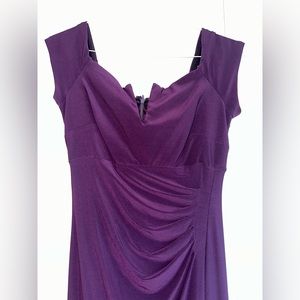 XSCAPE off the shoulder purple gown size 10
